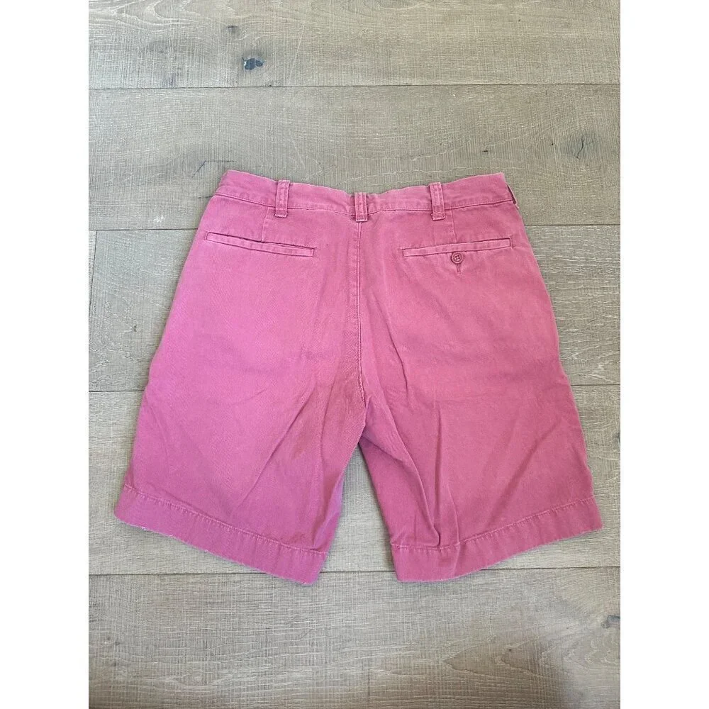 J. Crew Stanton Pink Cotton Twill Shorts 31 Classic Fit Casual Summer Wear